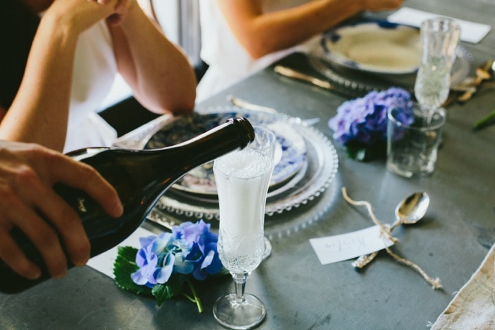 Someone checking items off of a check list