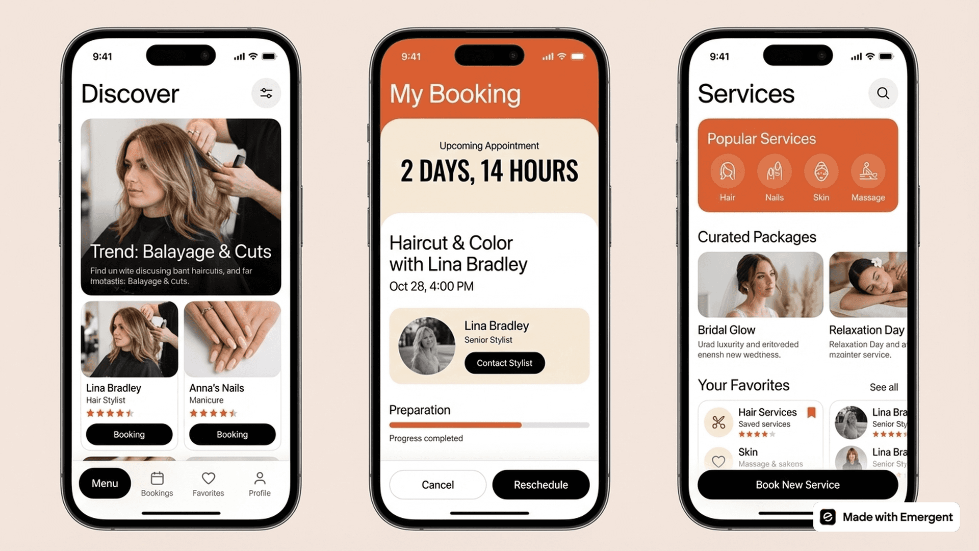 Salon App Made with Emergent