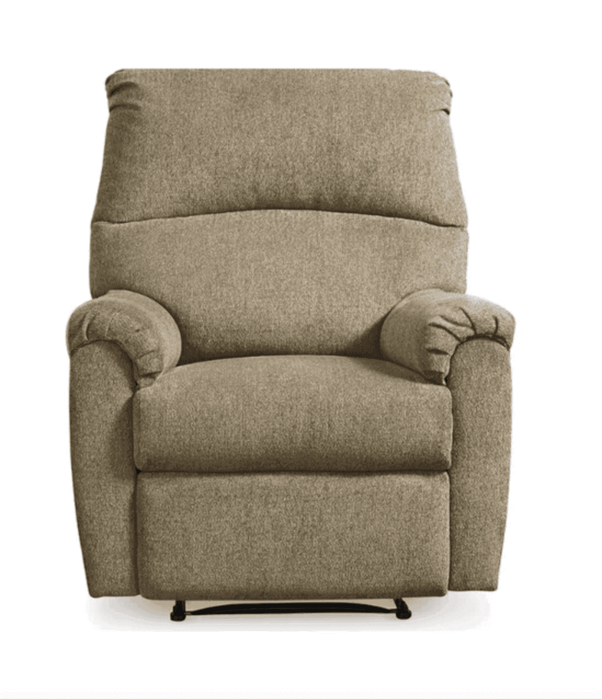 Light brown Ashley Nerviano manual recliner with plush cushioning