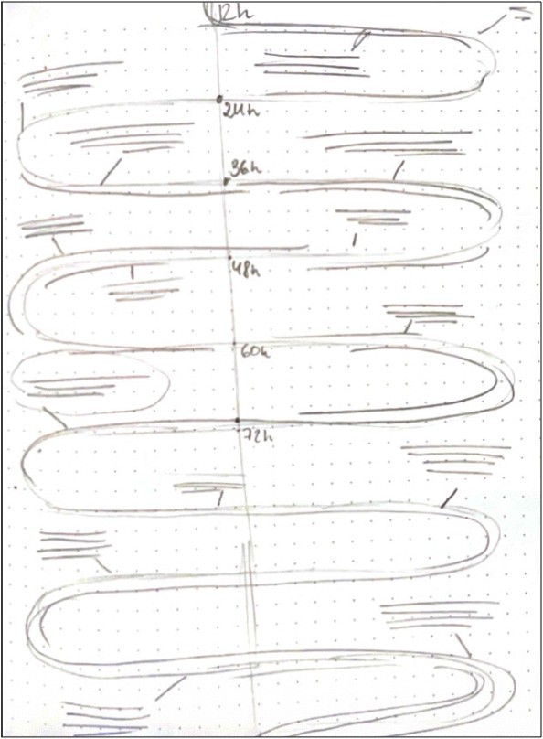 Initial sketch of the infographic