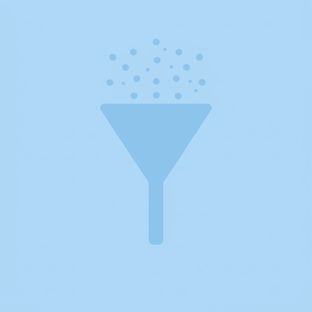 Funnel diagram showing how the 5-minute rule filters out non-essential content to create concise recordings