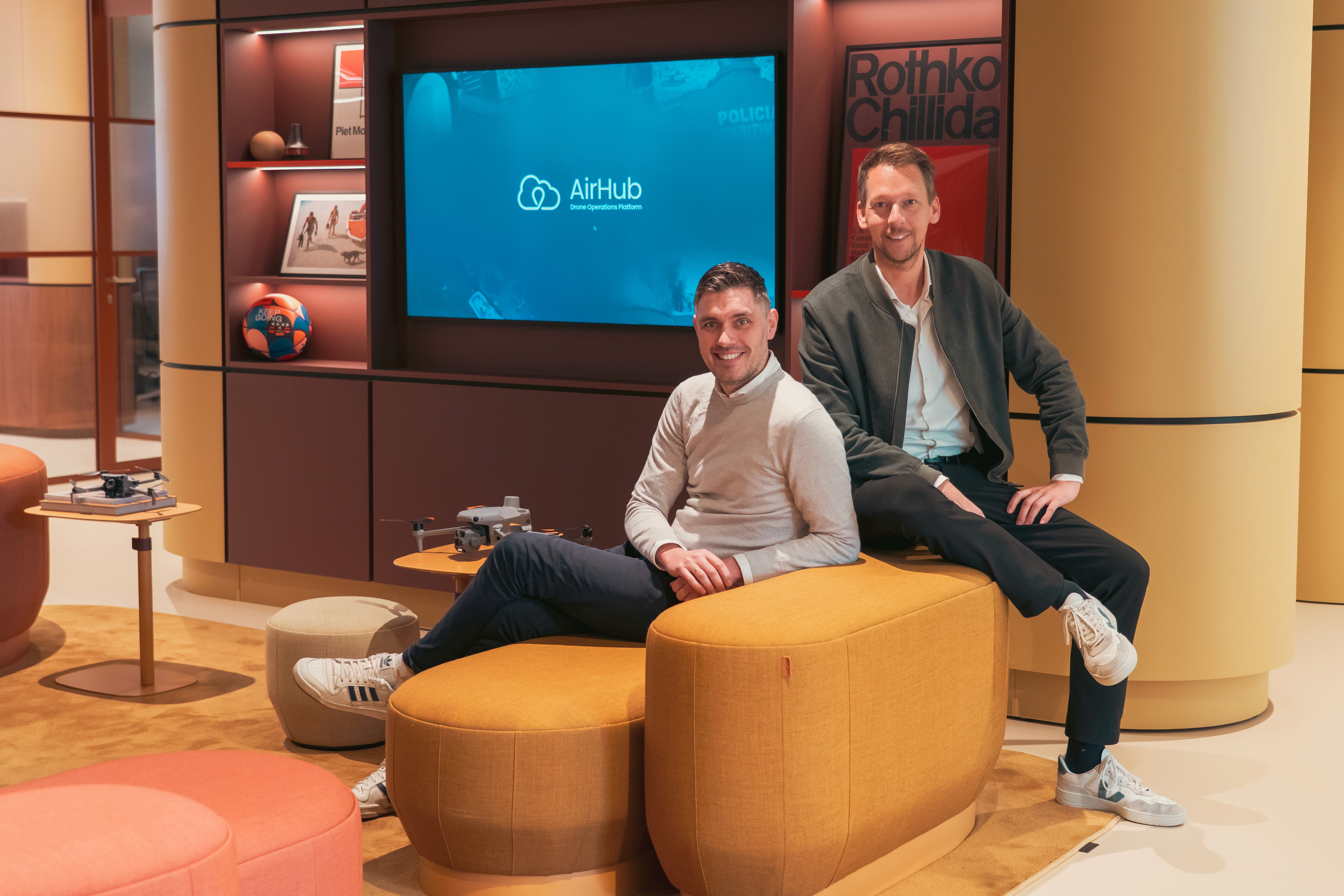 Stephan van Vuren and Thomas Brinkman, co-CEOs and co-Founders of AirHub announce AirHub secures €4.4 million in Series A Funding