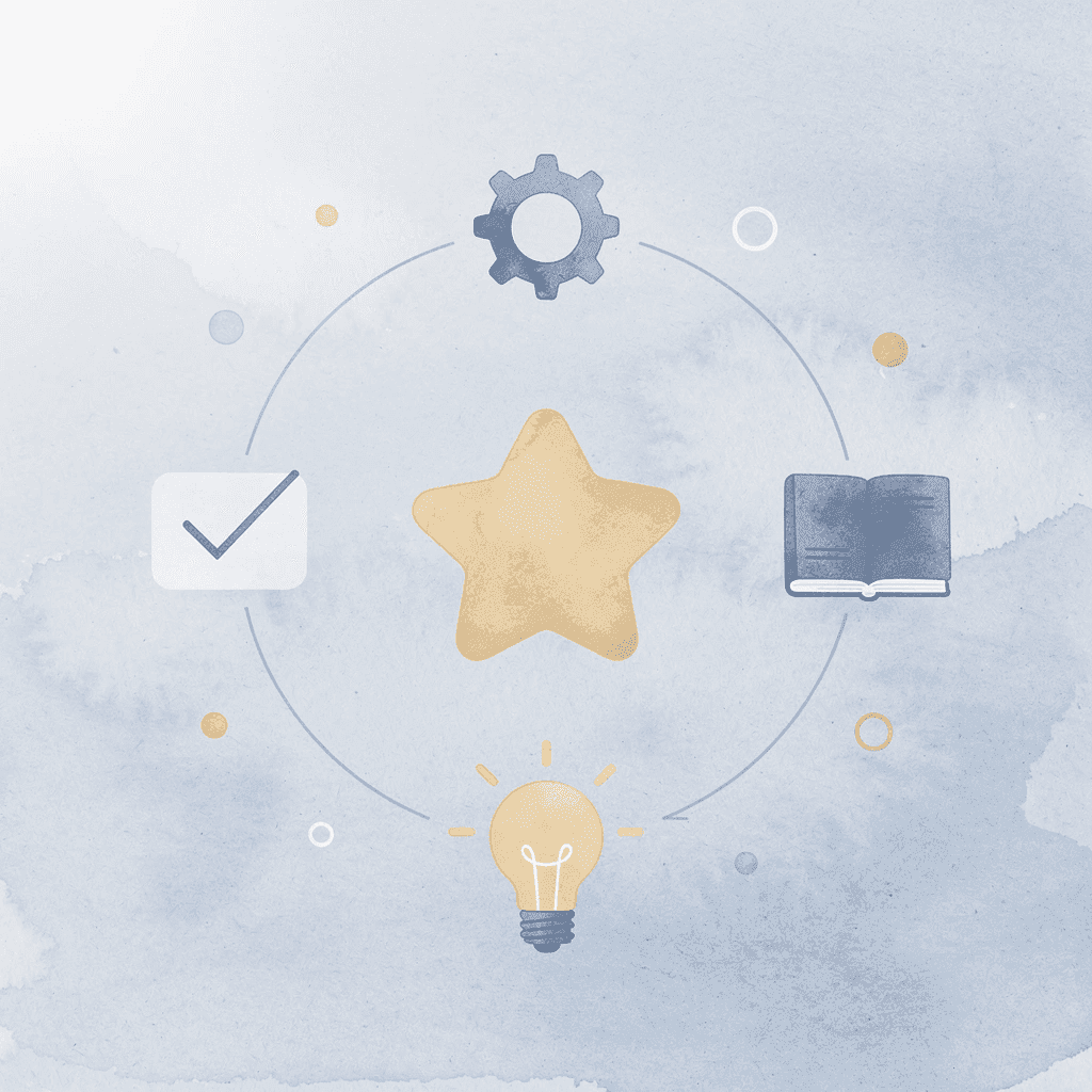 Central knowledge base connected to various document types