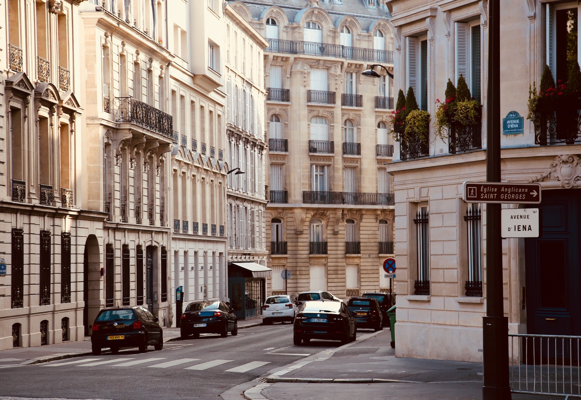 A charming view of a street in Paris, France