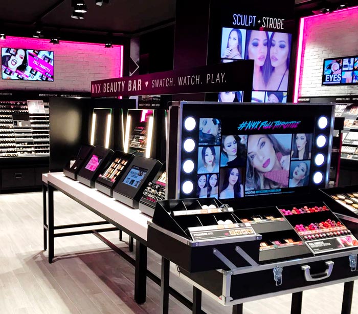 Weezago | Logiciel Affichage Dynamique | Boutiques NYX Professionnal Make Up