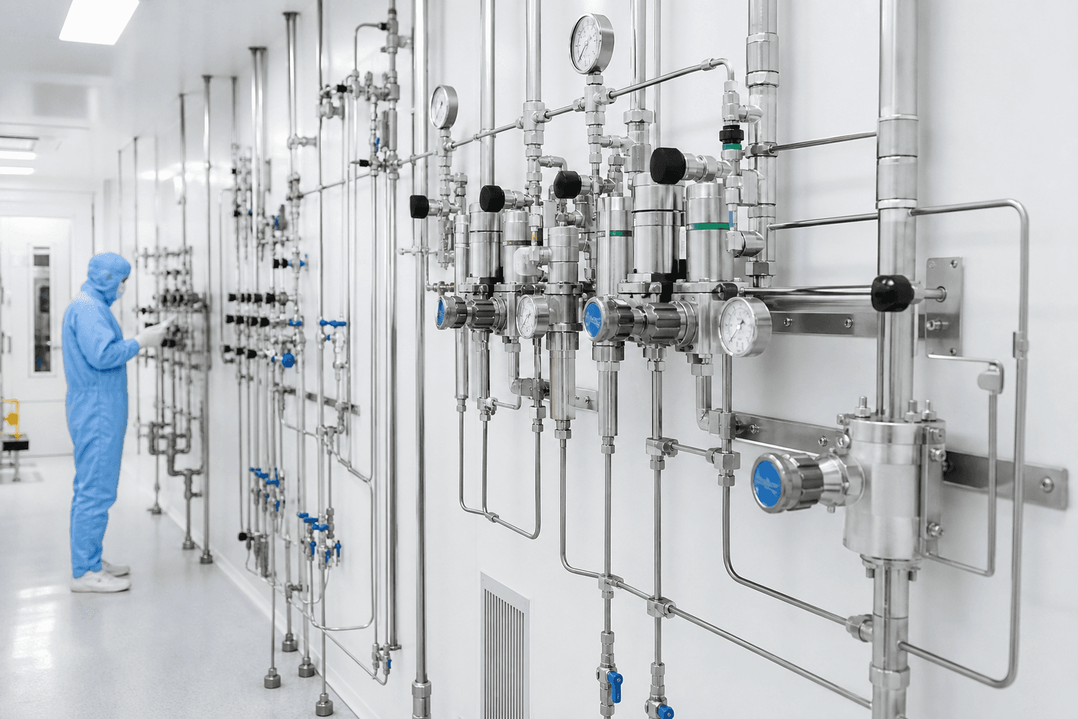 香港無塵車間工業氣體與動力佈局 N2 壓縮空氣管線 | Hong Kong Clean Room Industrial Gas and Power Layout N2 Compressed Air Pipeline