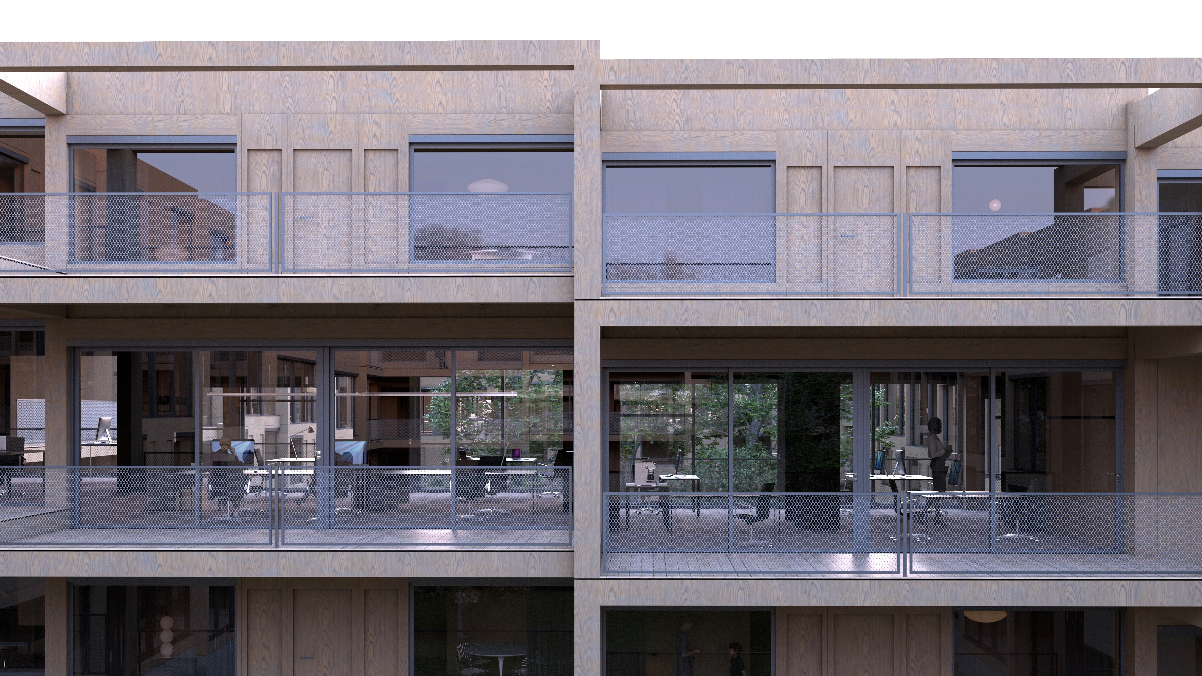 Collective housing Glasgow wood structure