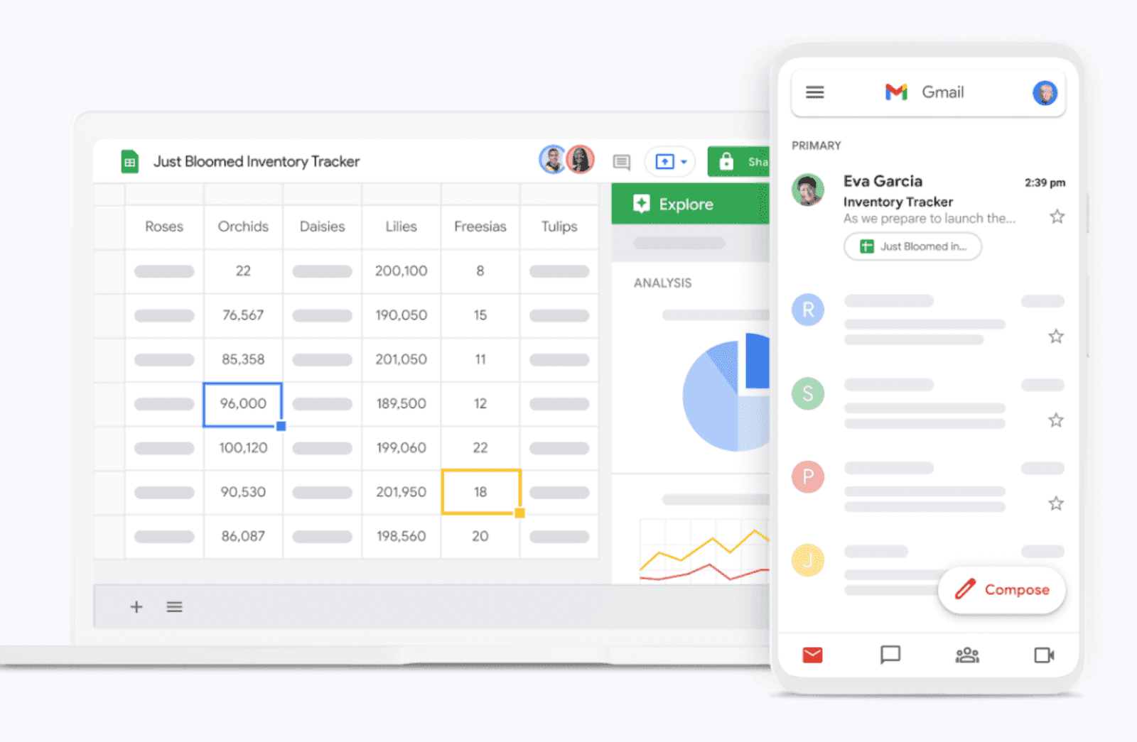 Interface of Google Workspace