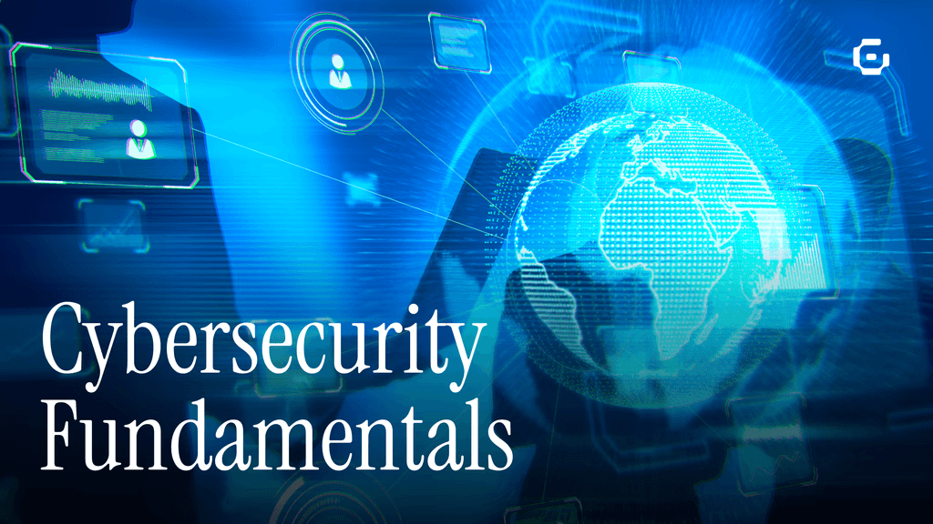 A blue-toned digital illustration featuring a glowing, semi-transparent globe with a world map overlay, surrounded by floating interface elements and icons. In the background, a silhouetted person appears to be interacting with a tablet or touchscreen, with abstract data graphics and network-style visual effects suggesting technology and global connectivity.