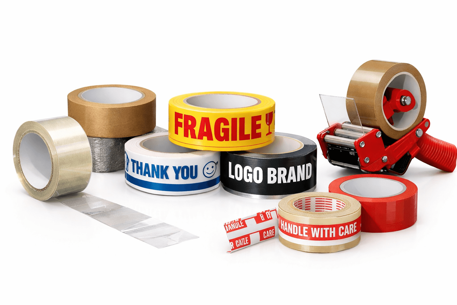 BOPP Tape (Printed, Transparent, Brown)
