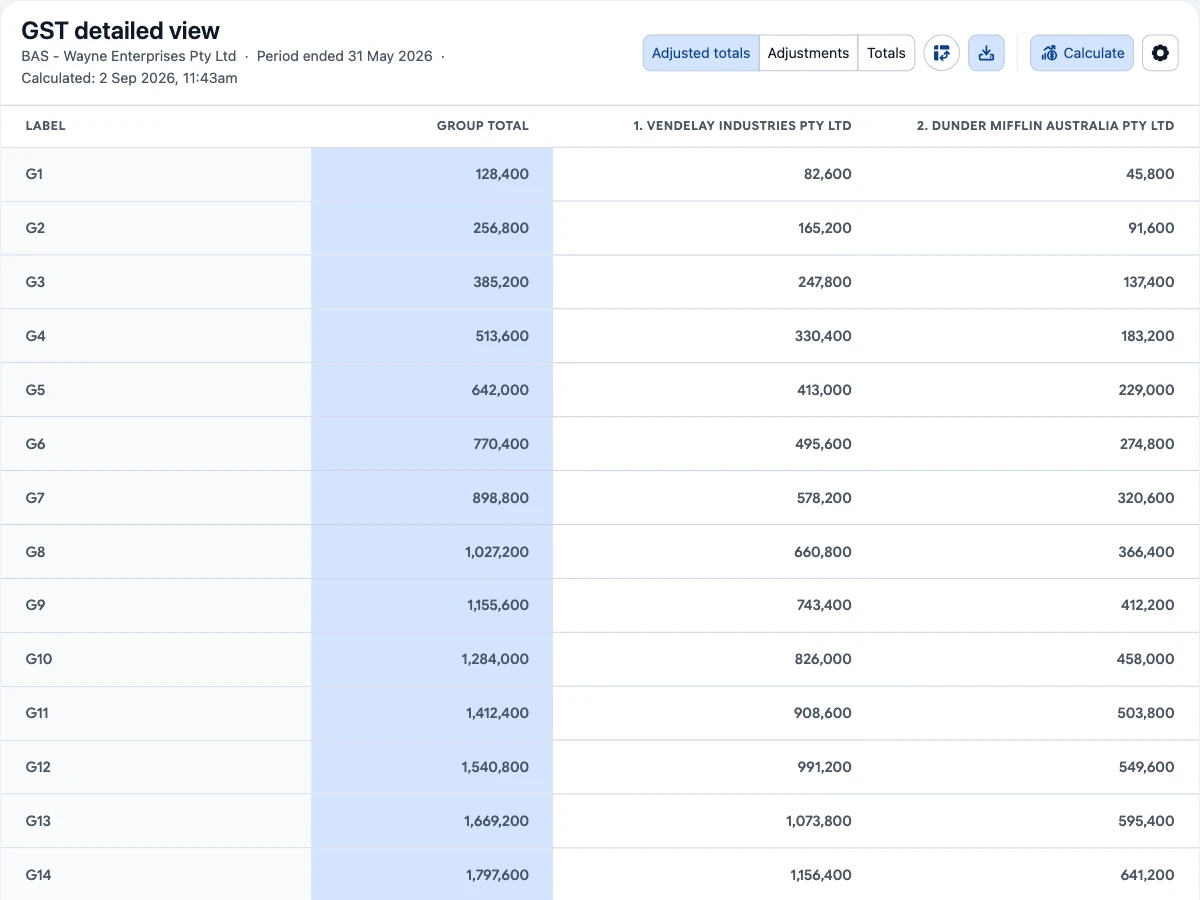 ComplyMate Activity statements interface
