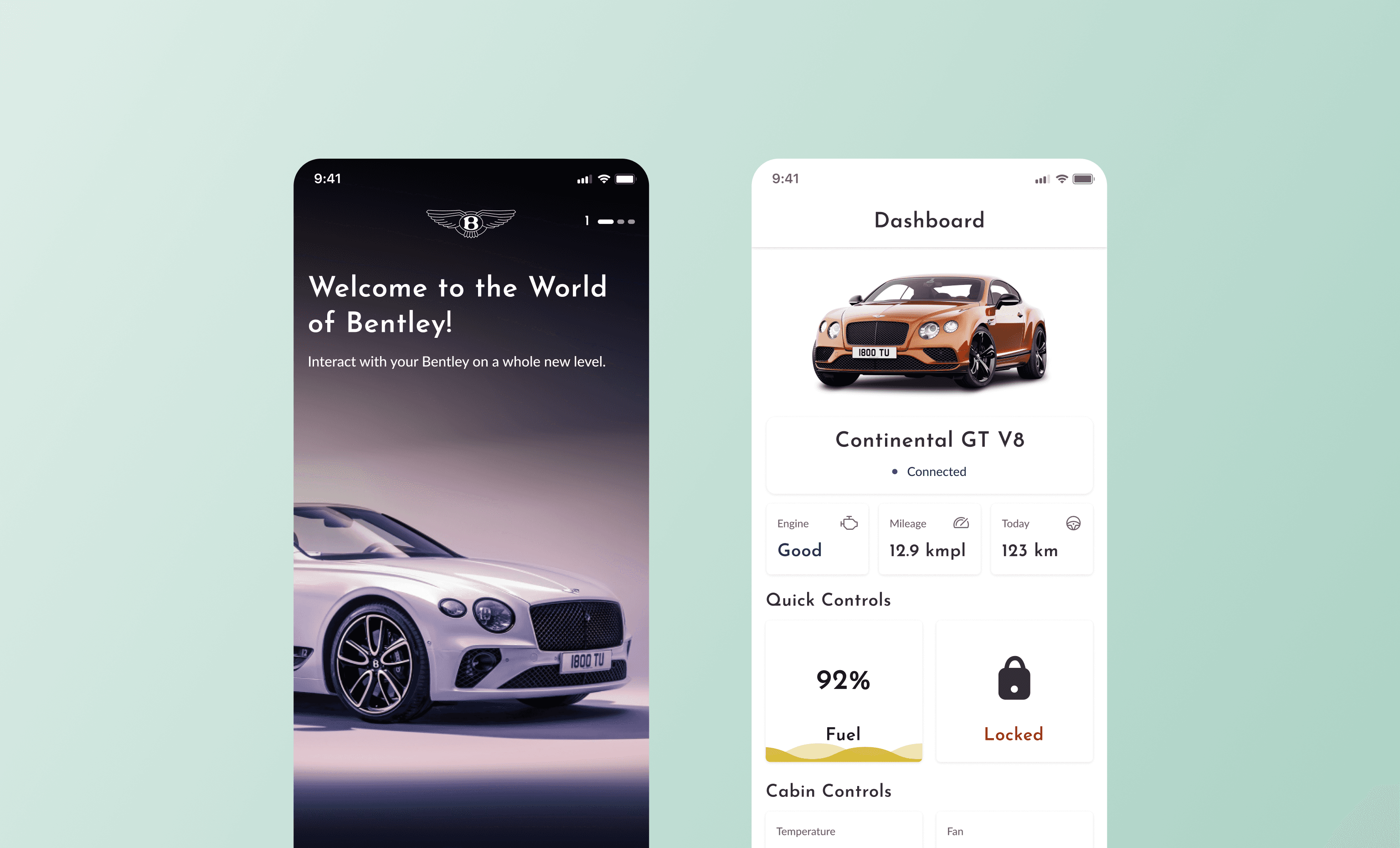 Bentley app redesign
