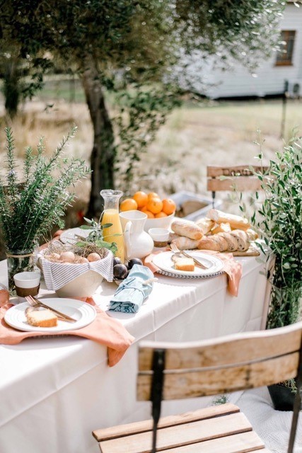 Someone checking items off of a check list