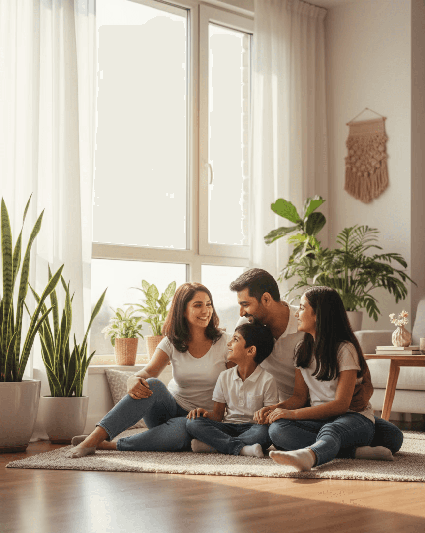Close-up of a tree stump showing growth rings and a textured brown wood surface.