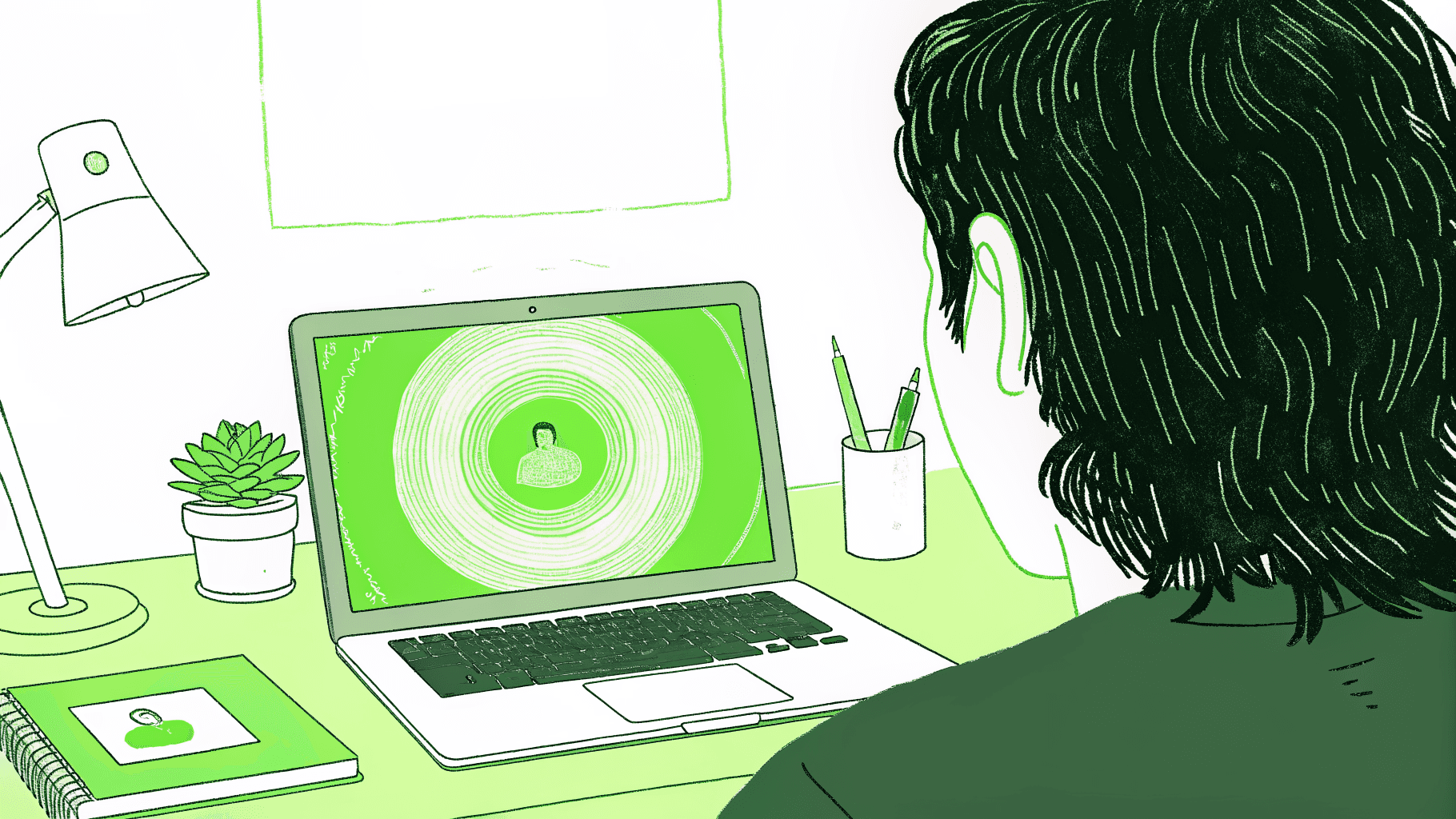 student reviewing a layered college profile diagram on laptop, SAT score on outer ring