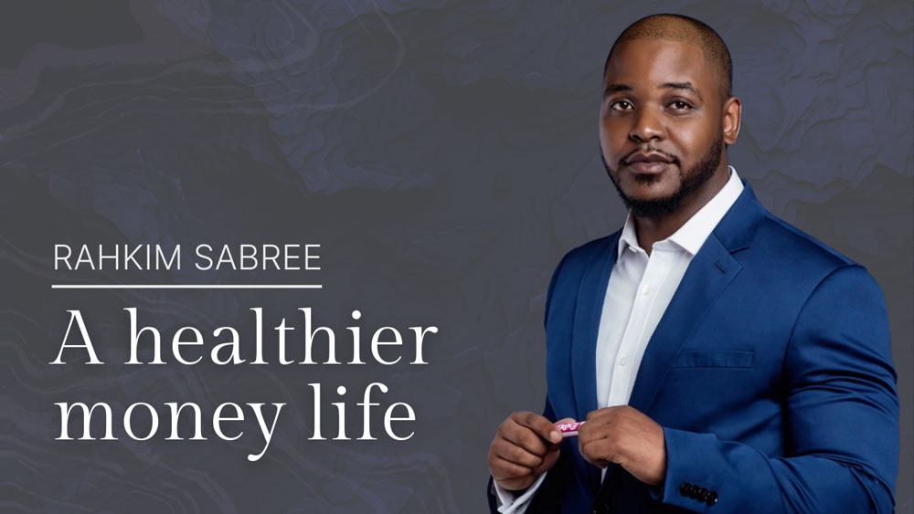 The cover image for the Horizon Search blog showcases Rahkim Sabree discussing his insights on "A healthier money life".