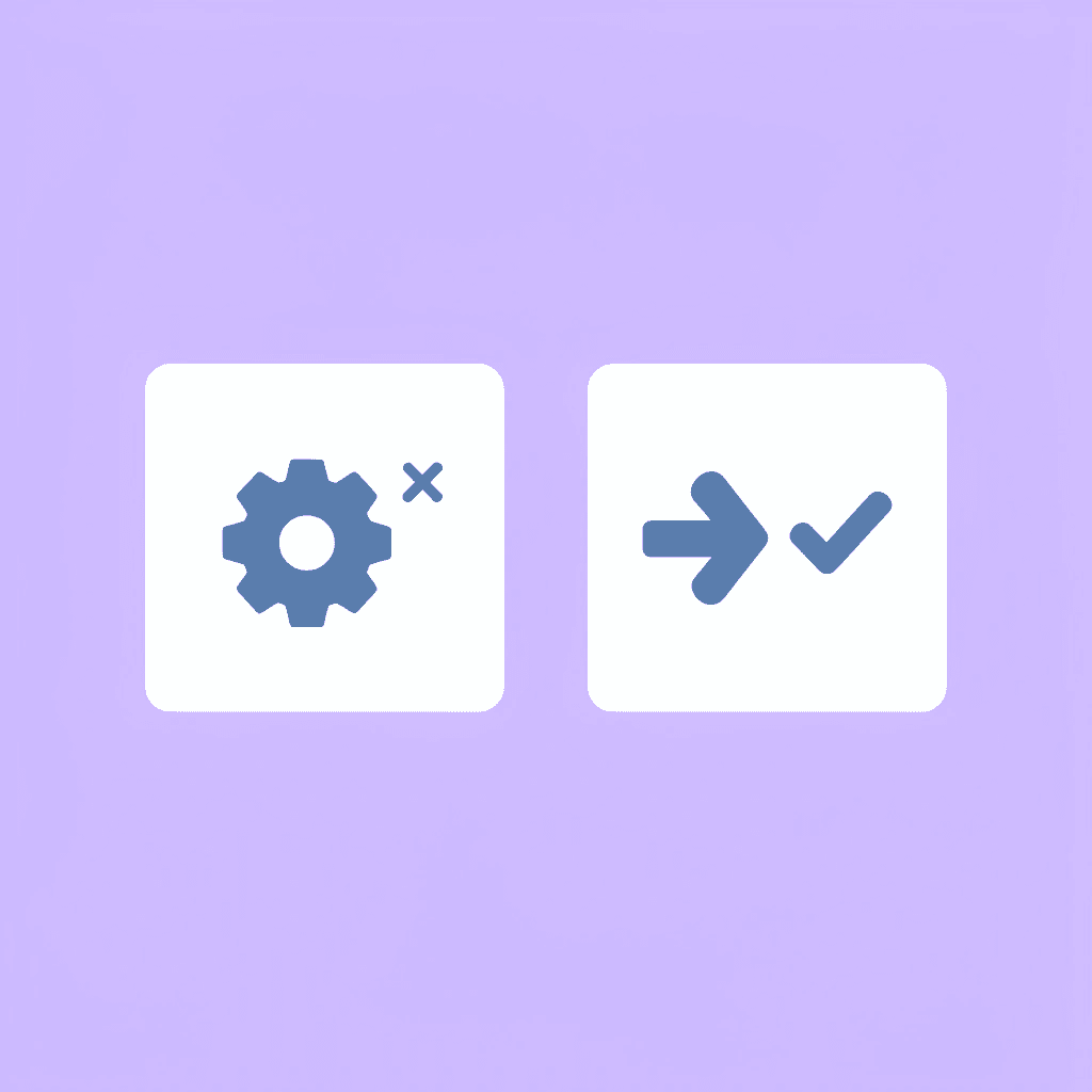 Before and after comparison: traditional rule-based automation versus intelligent workflow automation