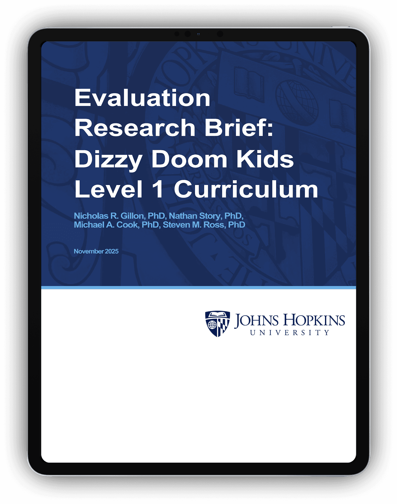 Johns Hopkins Study Letterhead