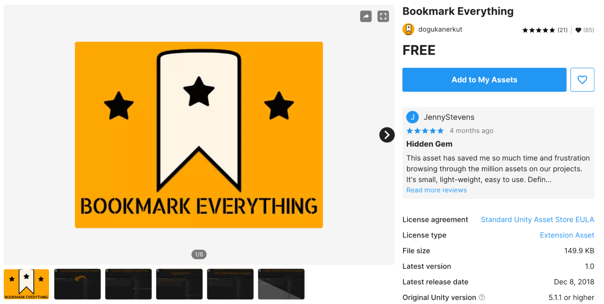 Bookmark Everything provides a simple, effective way to mark and access important items in your project.