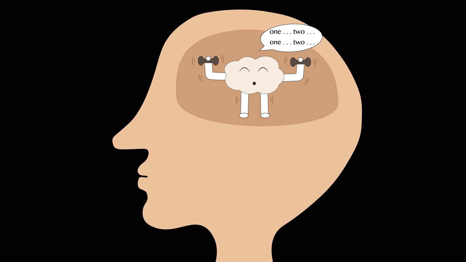 imagination of doing workouts