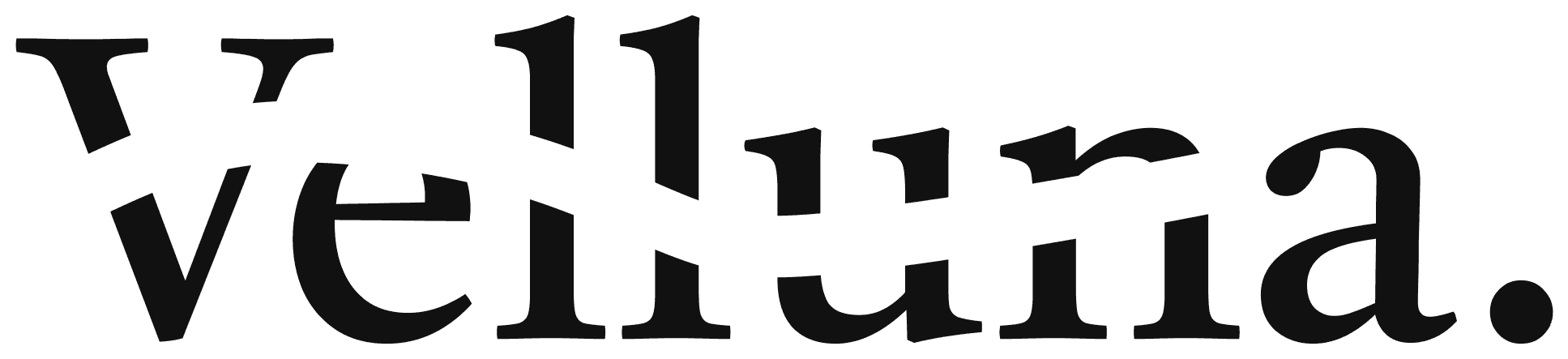 The image displays the word "Velluma" in a bold, serif font, emphasizing a modern and elegant design.