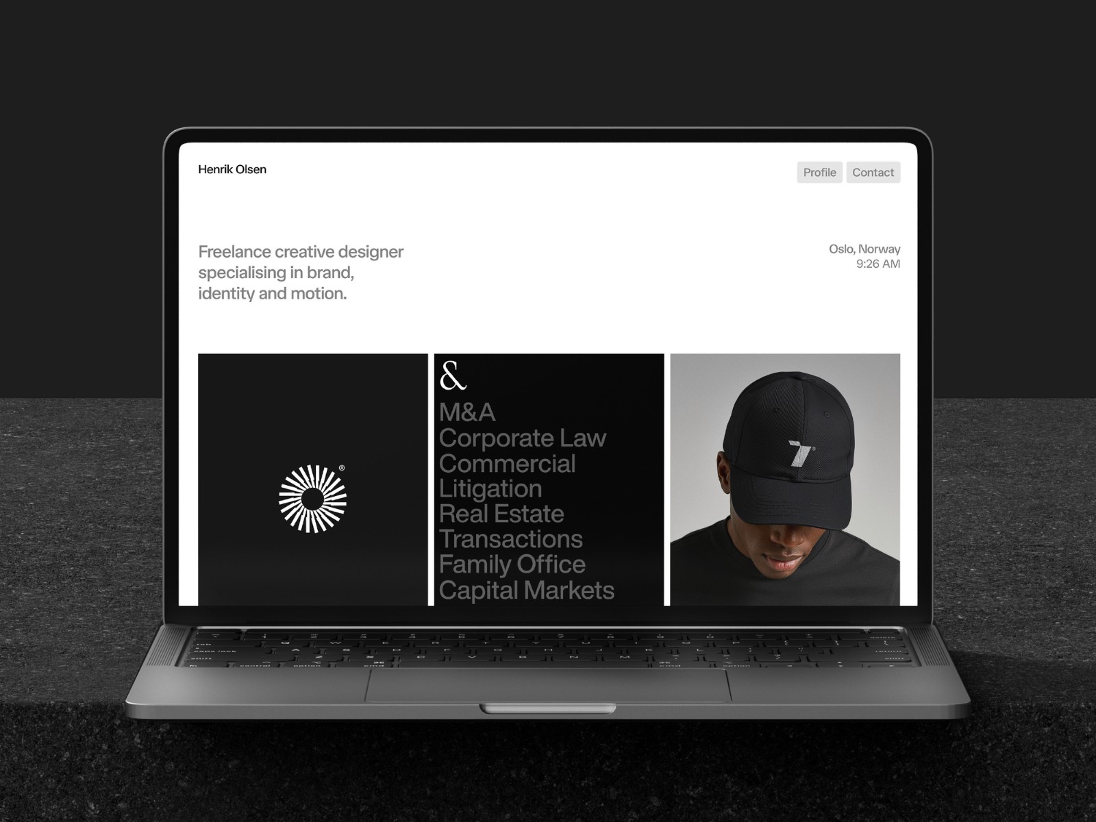 Henrik — 极简现代作品集网站设计灵感