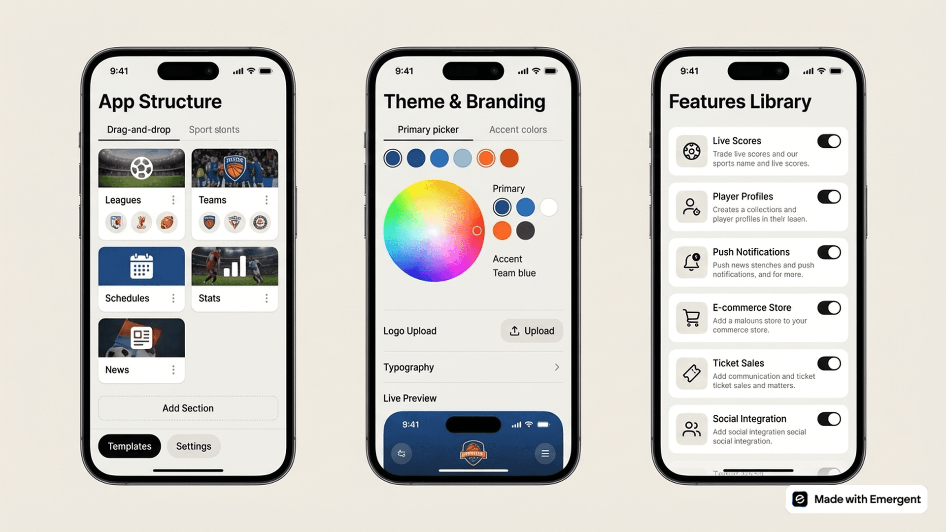 Sports App Made With Emergent