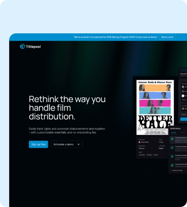 Landing page Titlepool