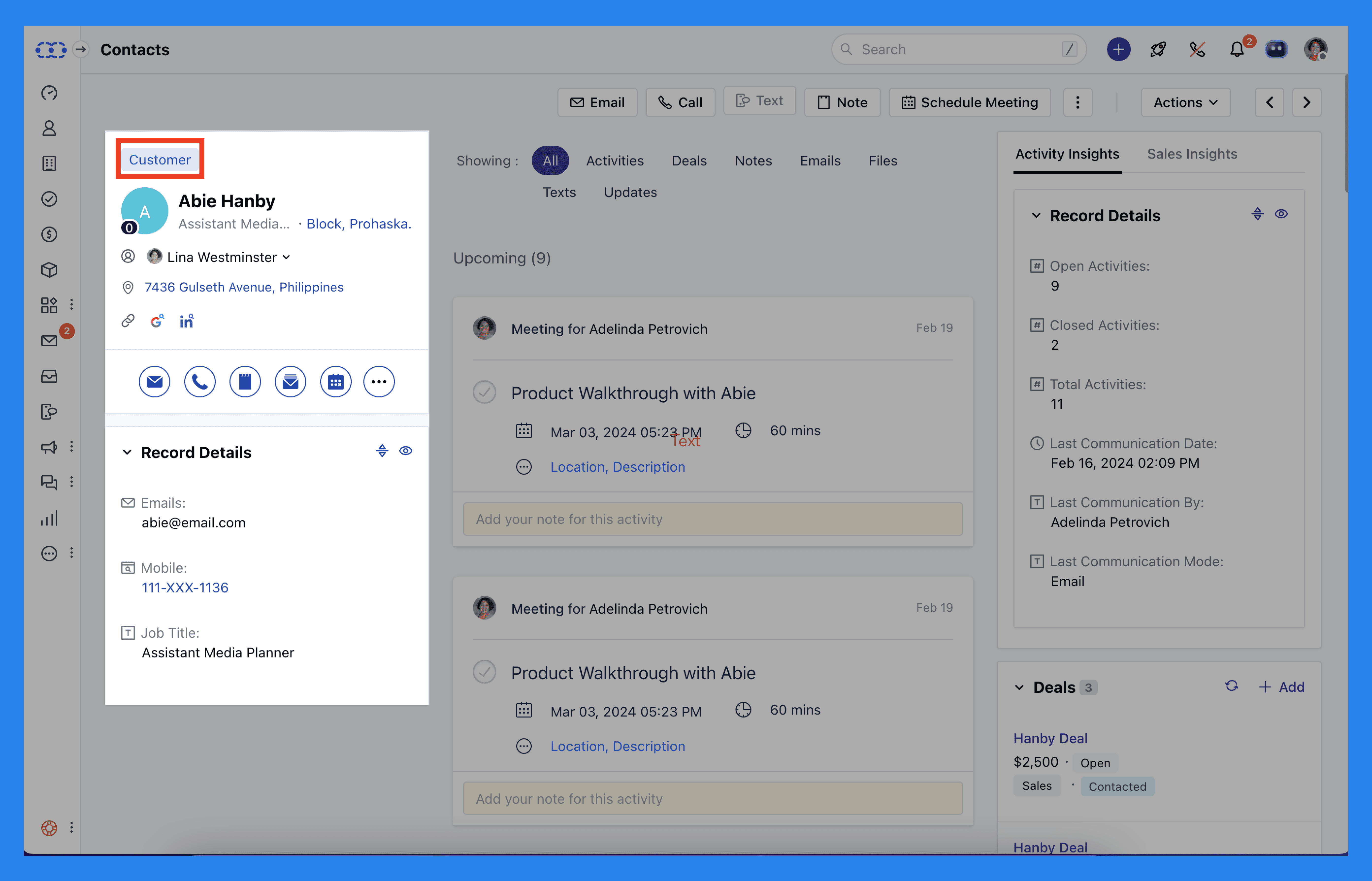 Salesmate’s Key Features: Contact Management & Pipelines
