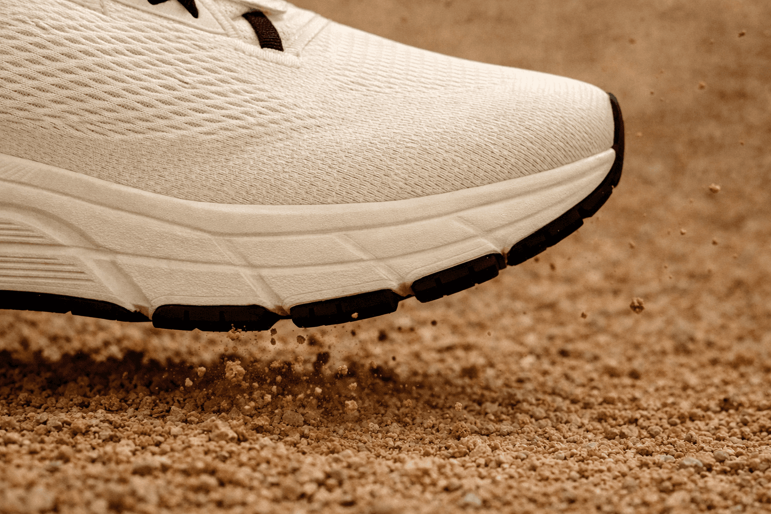 Close-up of running shoe foam