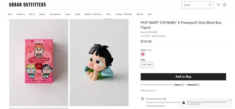 Display_Social_Proof_Urban_Outfitters