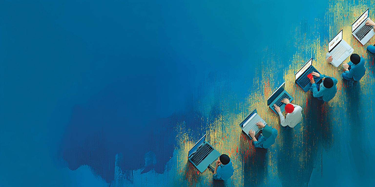 Person in a white off-shoulder top using a MacBook laptop, with text overlay 'What's new in digital?' and the fabrica® logo in the top corner.