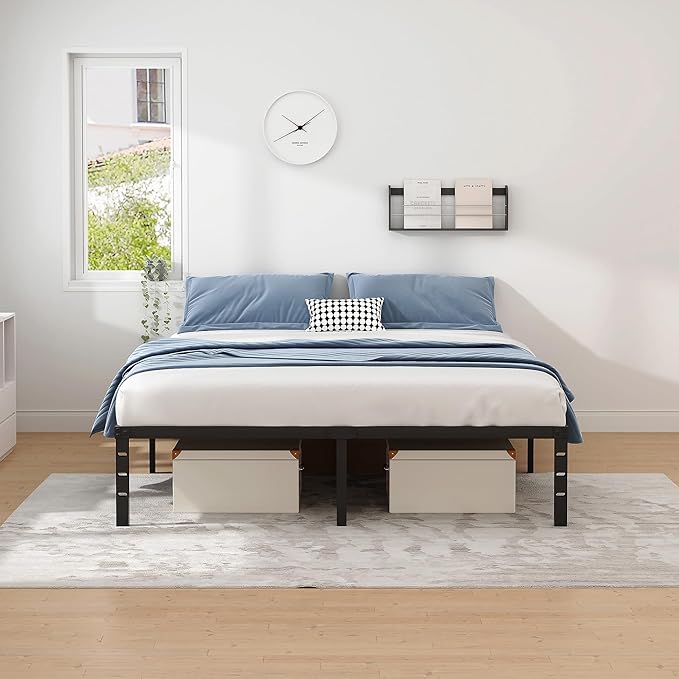 The sturdy platform bed queen is a stylish addition that complements any interior design.