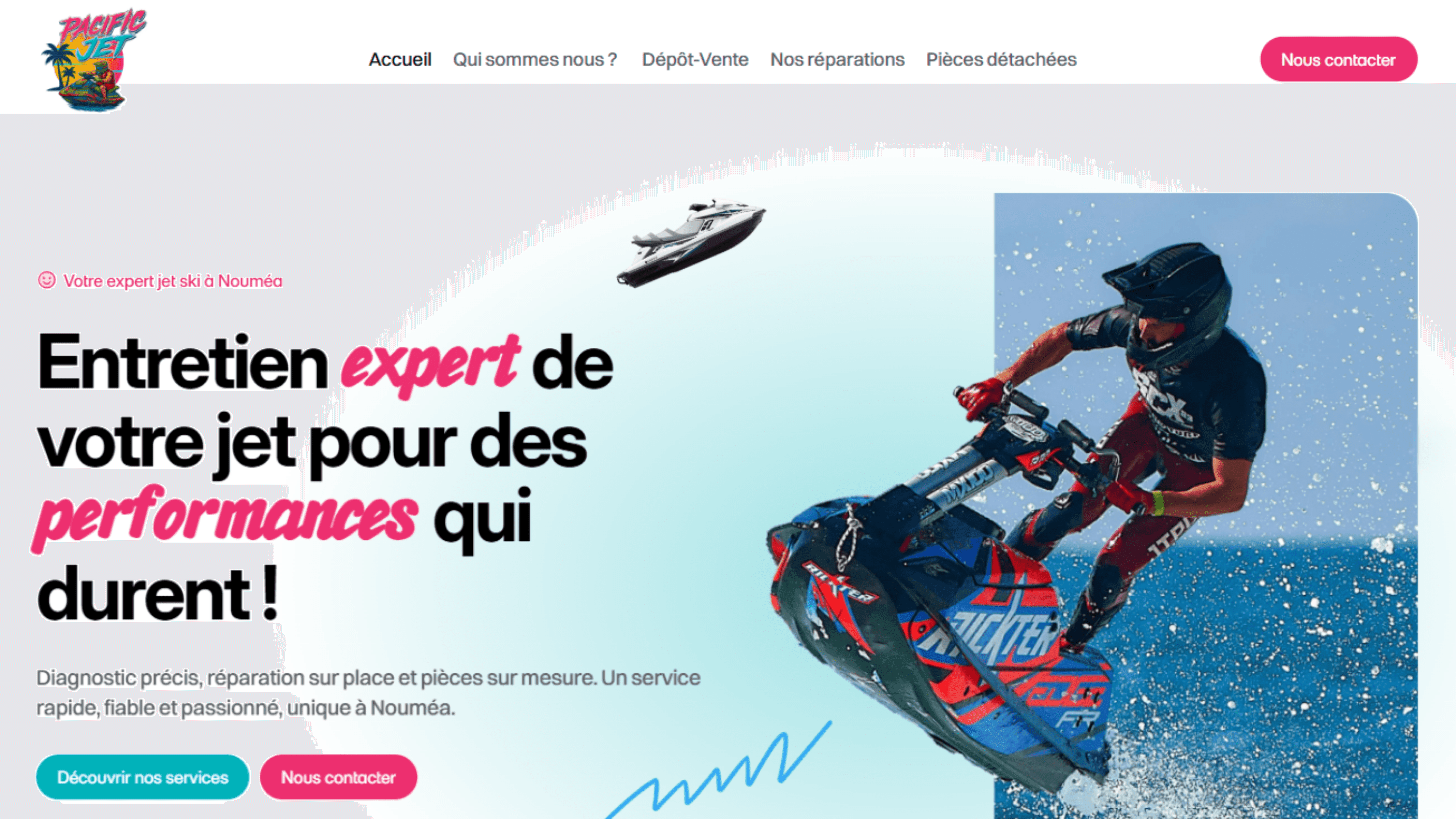 Création de site vitrine de Jet ski - SL Vision sur Mérignac et Bordeaux