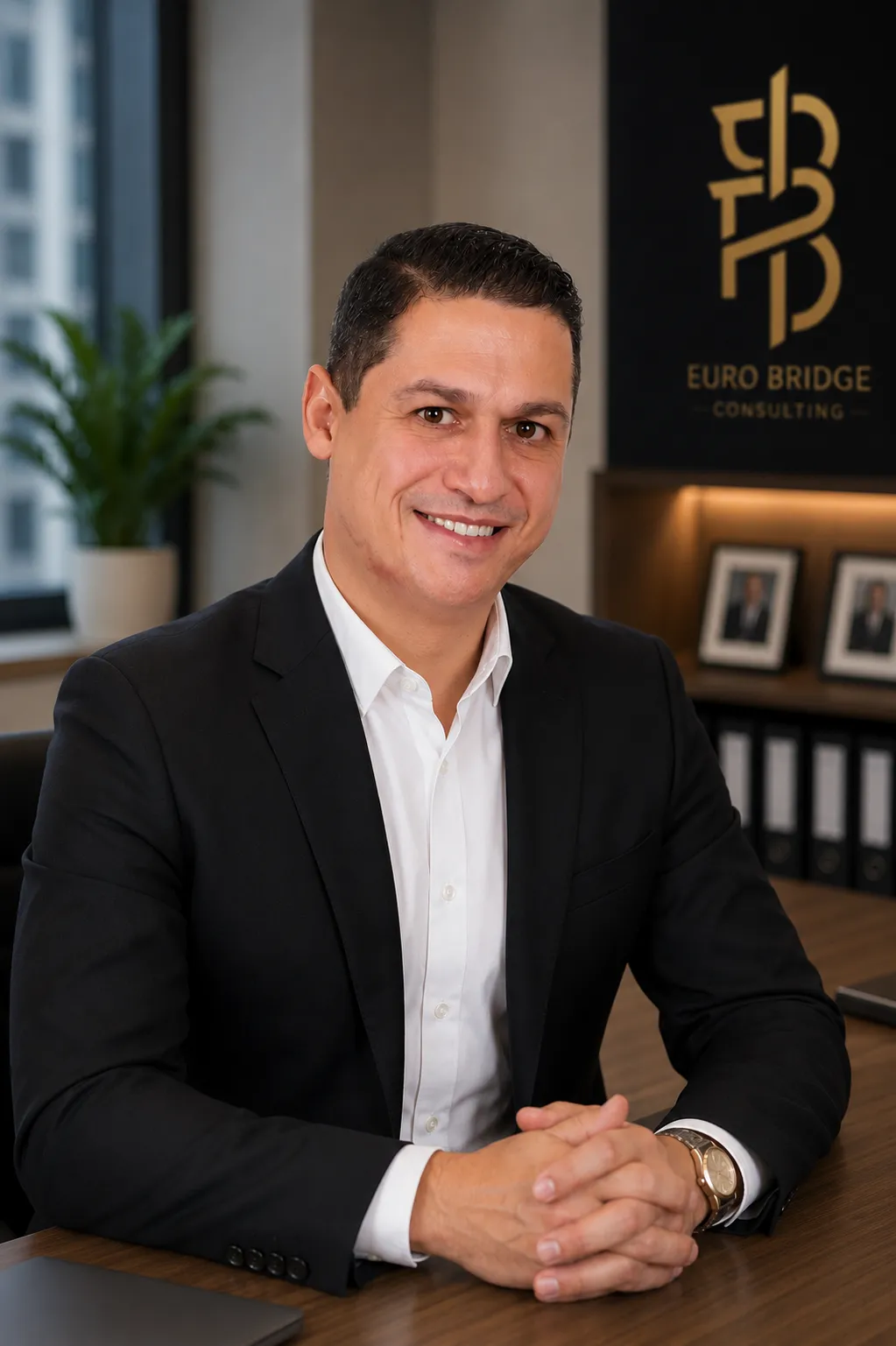 Portrait of a smiling business professional in an office