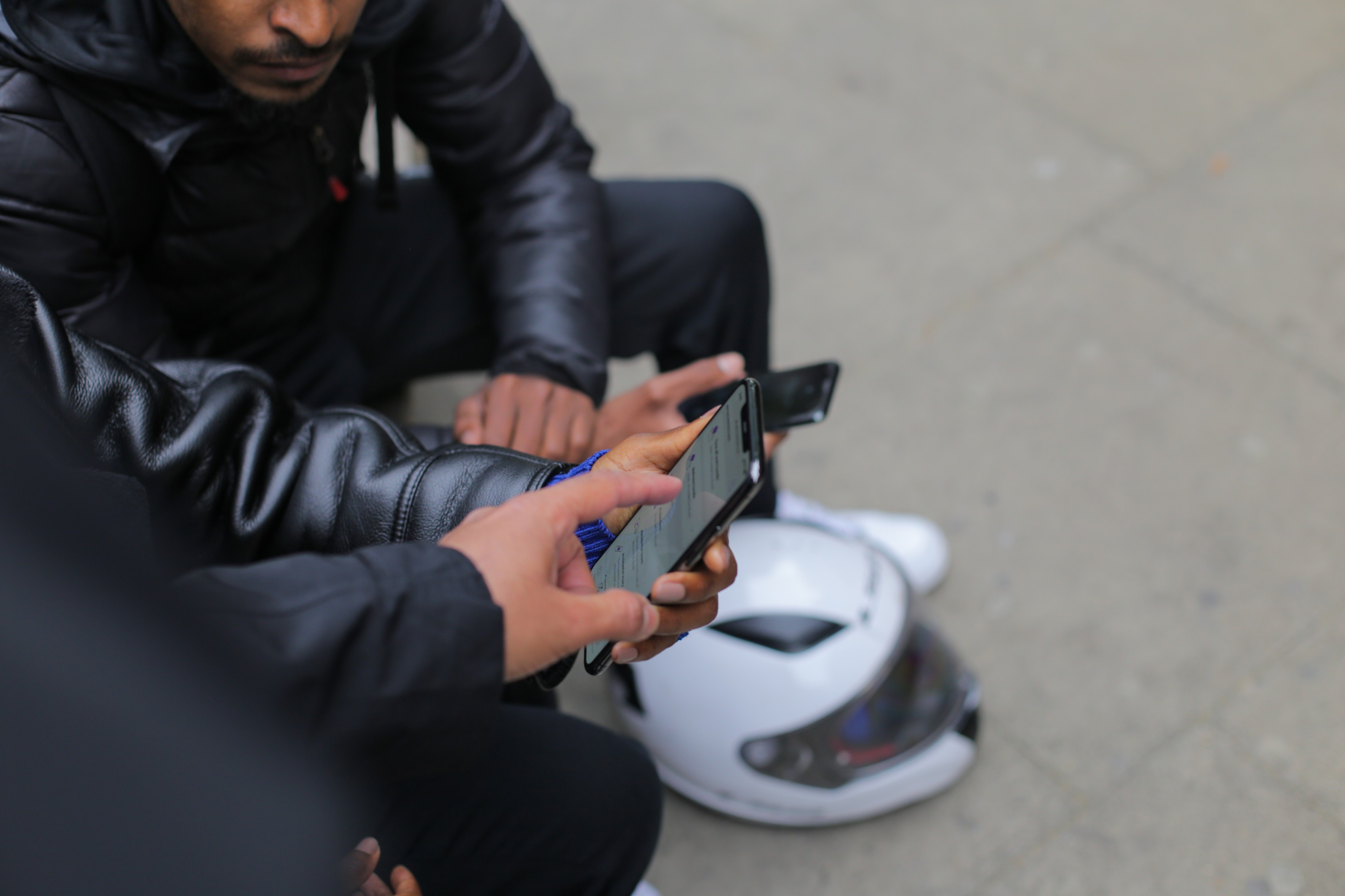 Worker on their phone