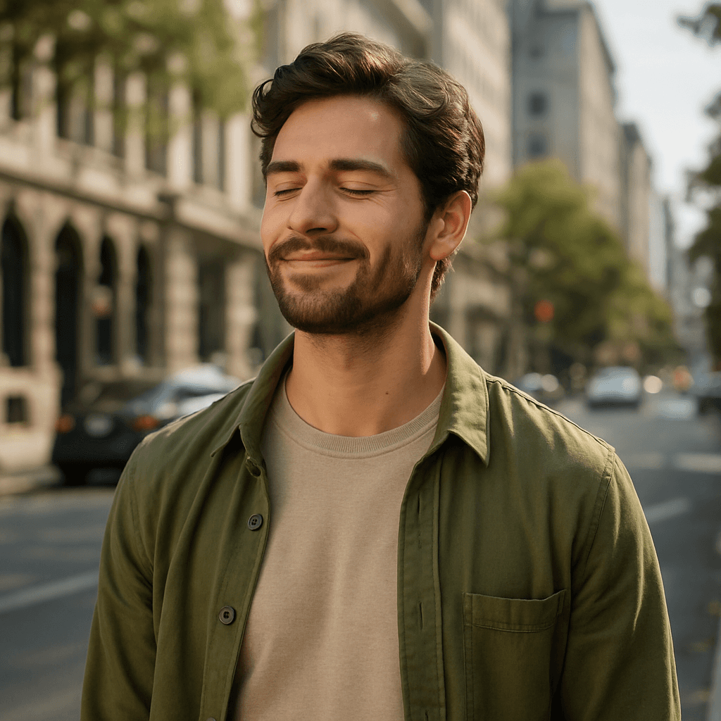 A relieved man