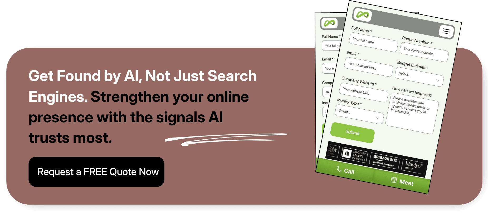Call-to-action for contact us