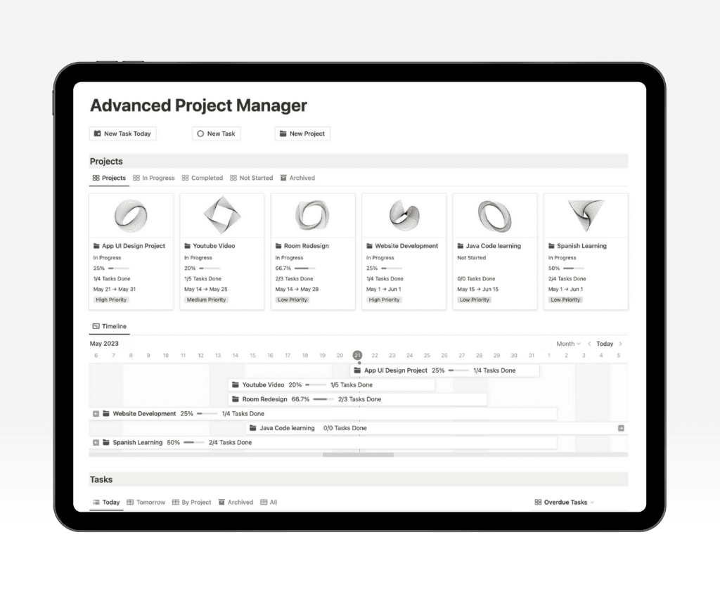 Project Manager in notion