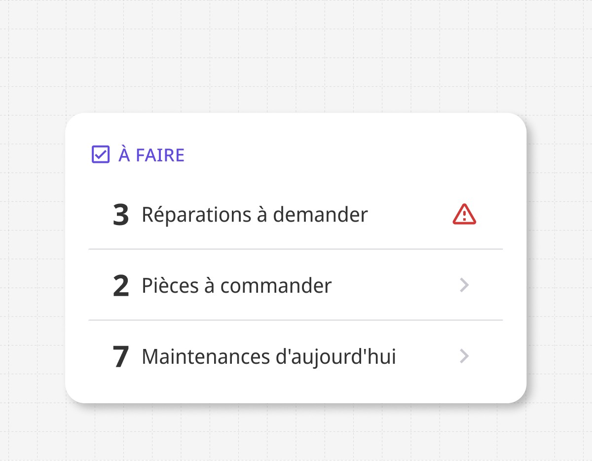 Centralized operations dashboard in Binder for tracking equipment, maintenance tasks, and team performance efficiently.