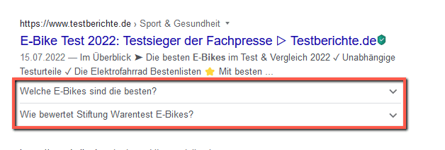 Beispiel E-Bikes