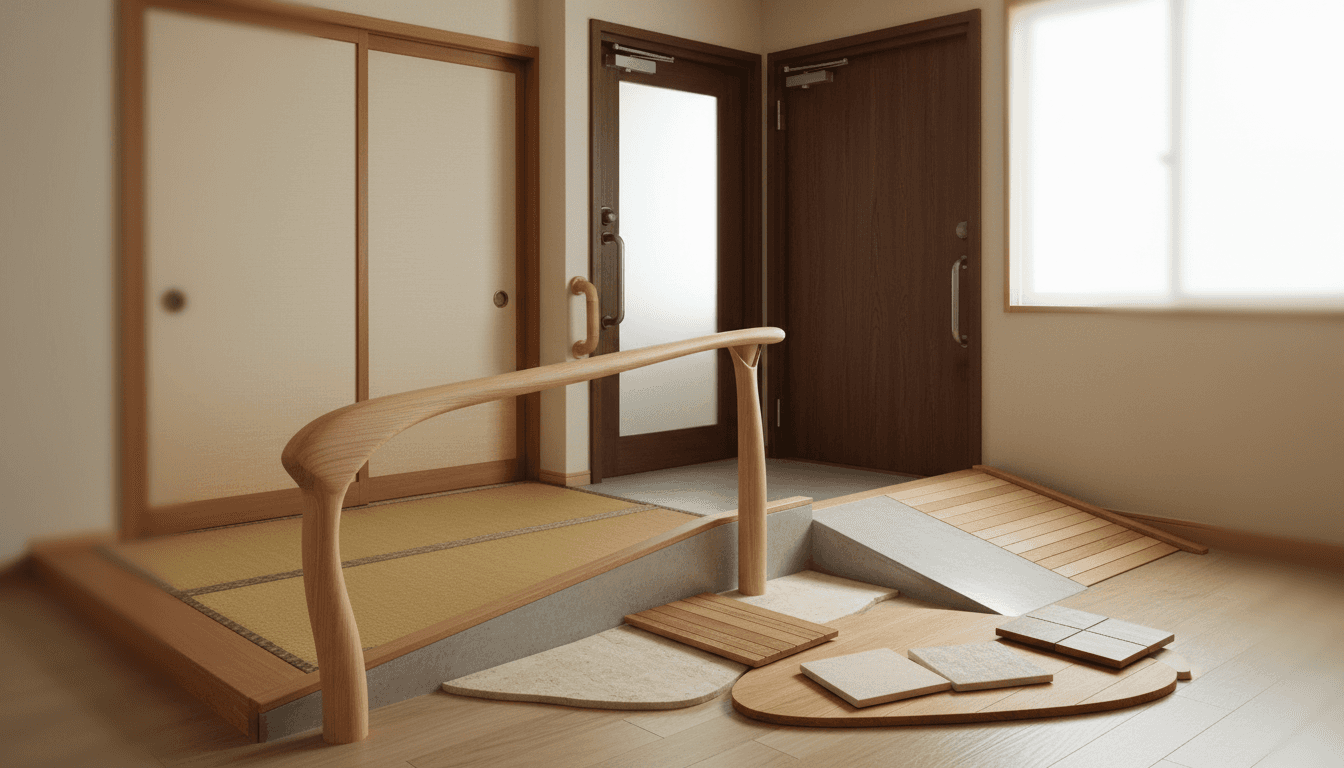 介護保険対象の住宅改修工事の種類を示すイメージ