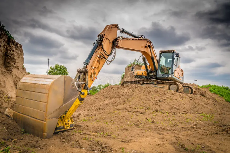 Excavator working on project in Odessa, MO.