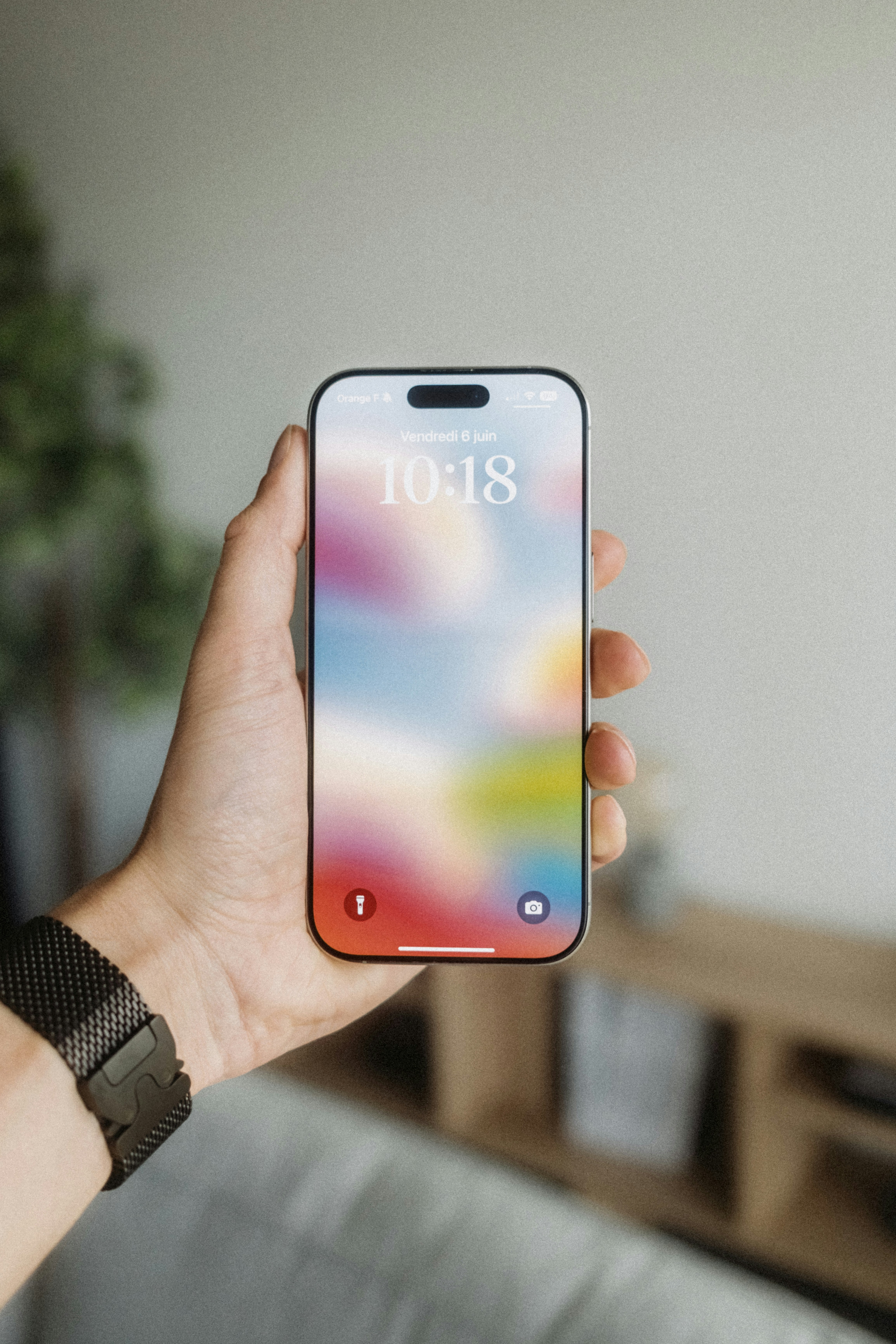 A person is holding a smartphone.