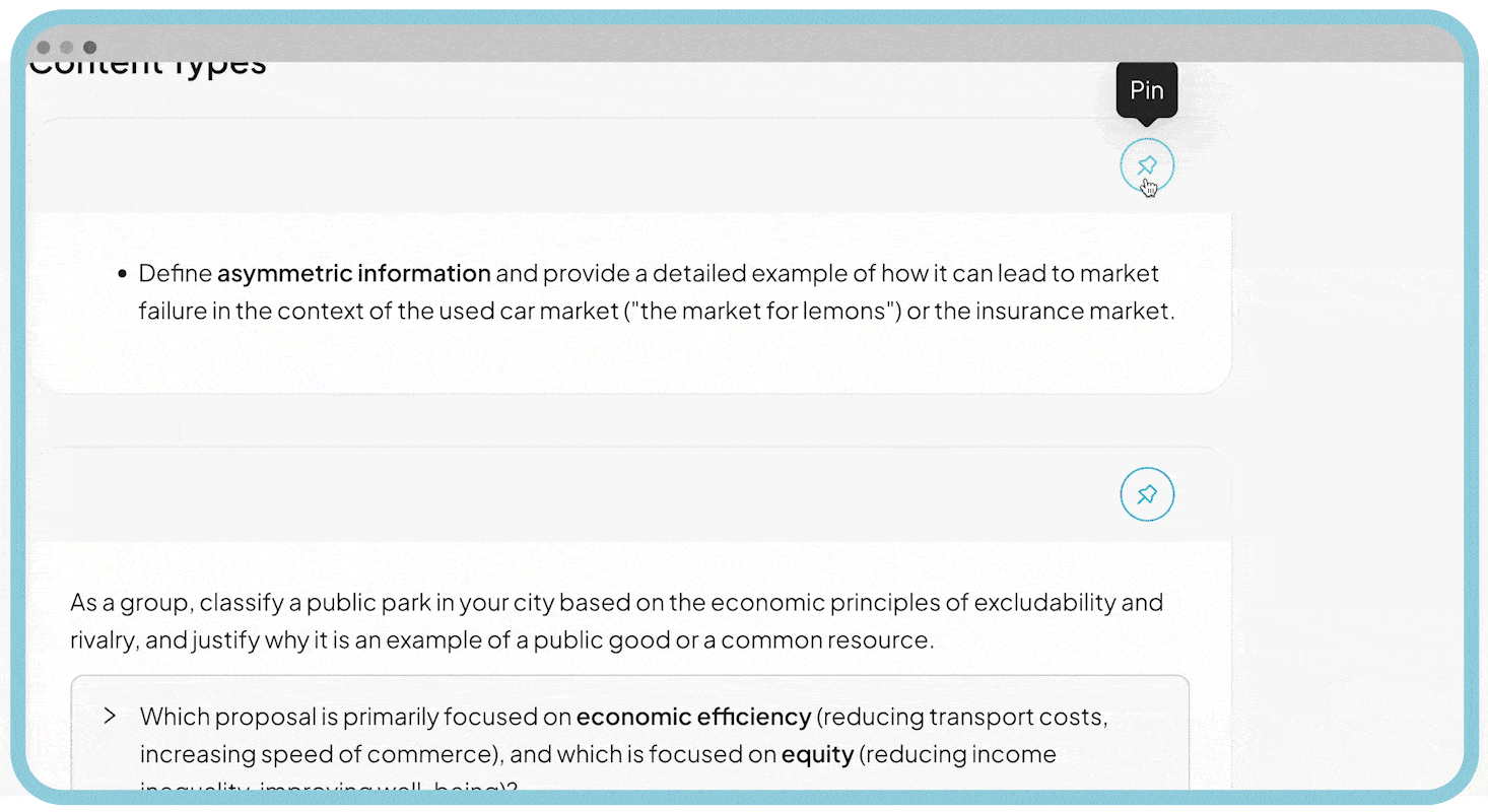 Split-screen functionality on AssessPrep