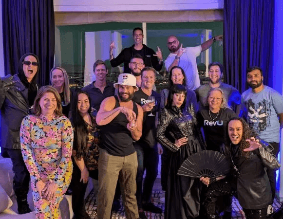 Group of friends posing