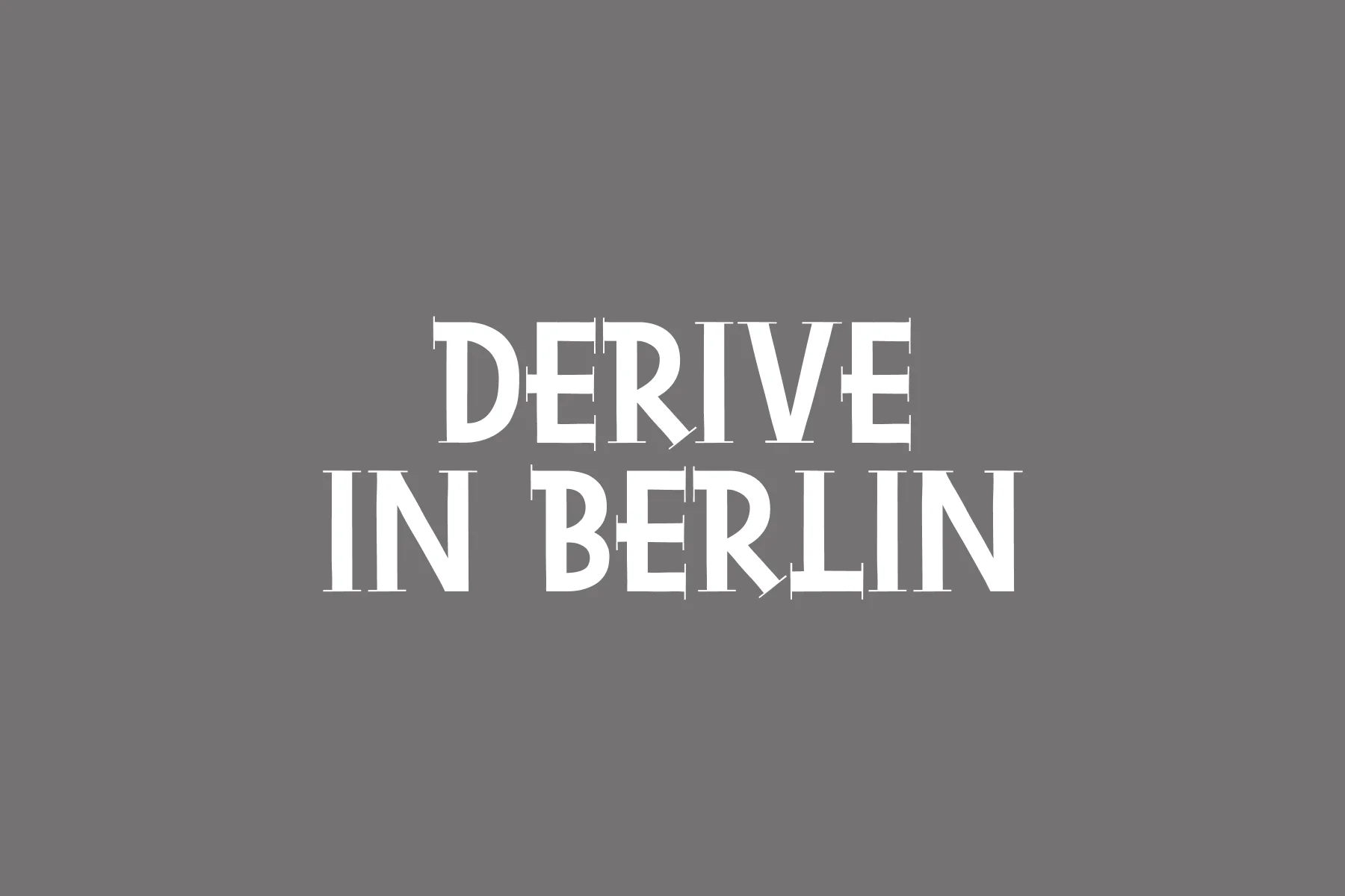 Custom font family with sans serif typeface for Derive in Berlin