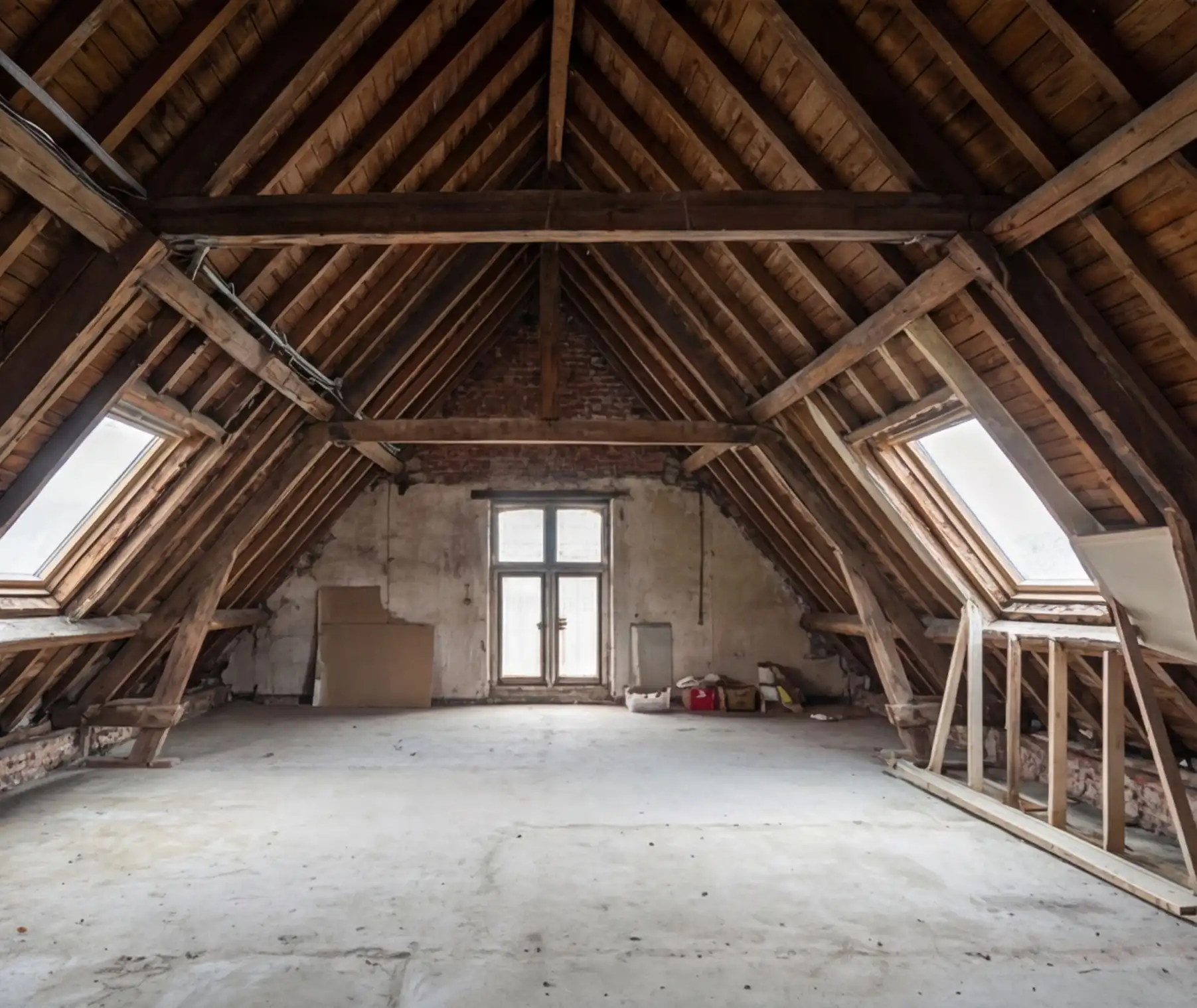 origineel beeld van de casco toestand van de zolderverdieping