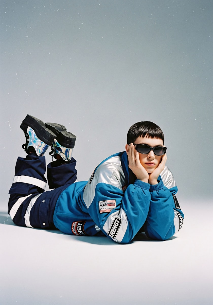 A Model Posing to the camera