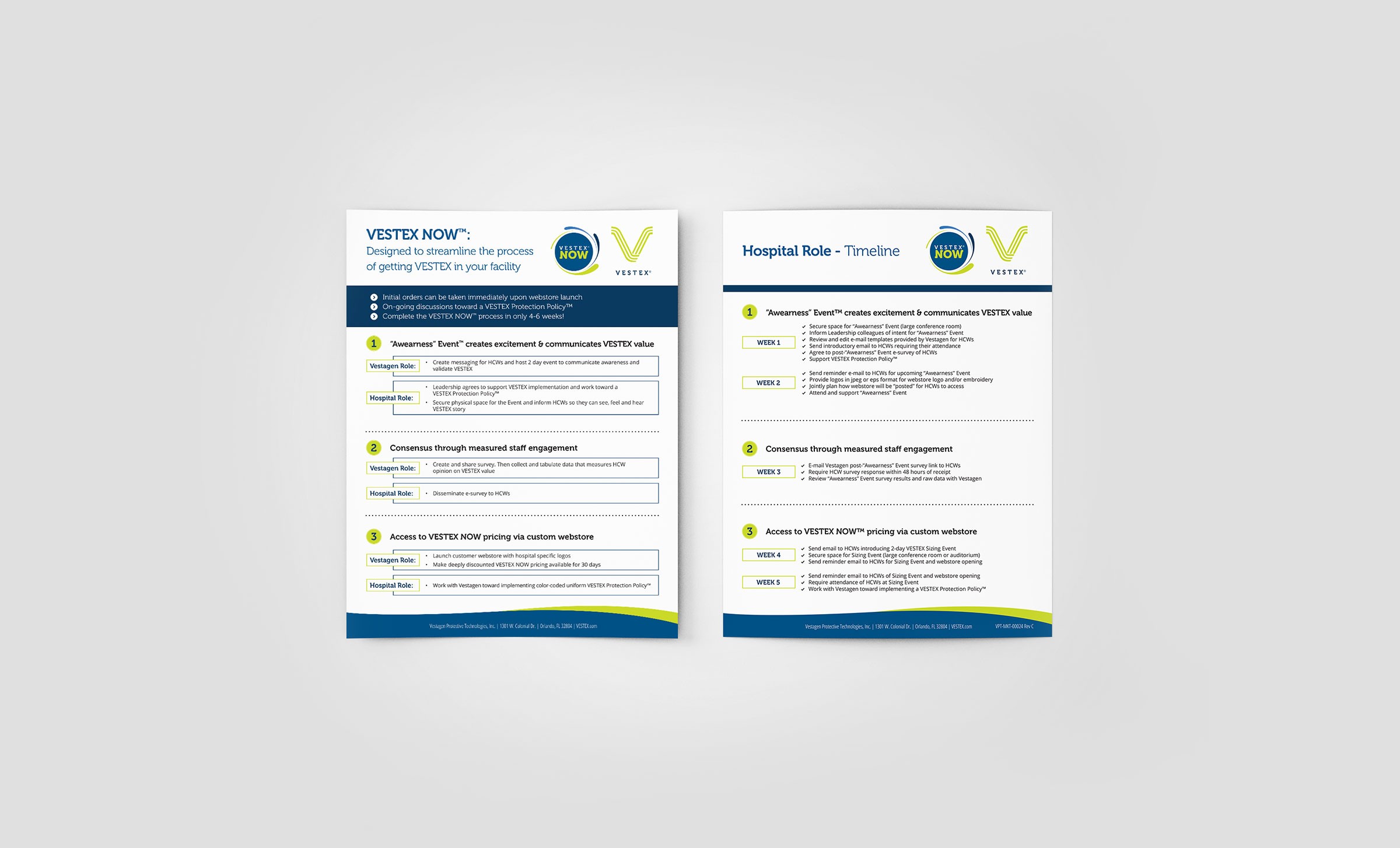 Datasheet design for Vestex